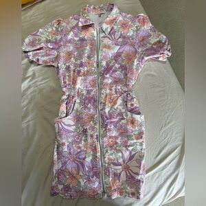 Skies are blue floral Jean dress